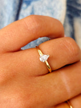 Load image into Gallery viewer, Petite Pear Diamond Ring - 14K Yellow Gold
