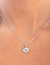 Load image into Gallery viewer, Evil Eye Necklace - Sterling Silver