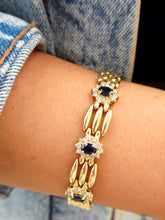 Load image into Gallery viewer, Sapphire and Diamond Tennis Bracelet - Estate