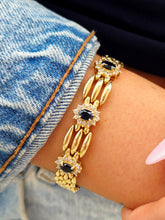 Load image into Gallery viewer, Sapphire and Diamond Tennis Bracelet - Estate