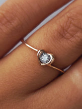 Load image into Gallery viewer, Diamond Heart Promise Ring - 10K Rose Gold