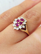 Load image into Gallery viewer, Ruby and Diamond Estate Ring - 14k Gold