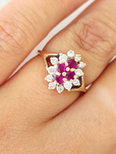 Load image into Gallery viewer, Ruby and Diamond Estate Ring - 14k Gold