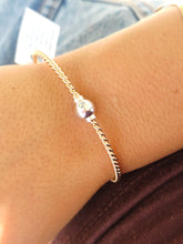 Load image into Gallery viewer, Gold Filled &amp; Silver Twist Cape Cod Single Ball Bangle