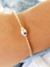 Load image into Gallery viewer, Gold Filled &amp; Silver Twist Cape Cod Single Ball Bangle