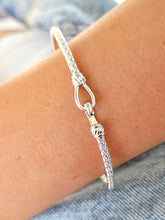 Load image into Gallery viewer, Petite Italian Hook Bangle Bracelets - Sterling Silver