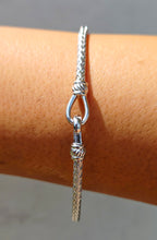 Load image into Gallery viewer, Petite Italian Hook Bangle Bracelets - Sterling Silver