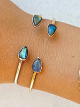 Load image into Gallery viewer, Labradorite Open Cuff Bangle Bracelet