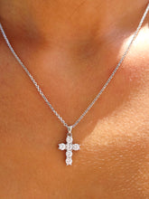 Load image into Gallery viewer, Cross CZ Necklace - Sterling Silver