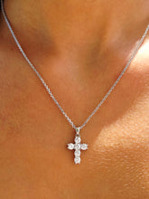Load image into Gallery viewer, Cross CZ Necklace - Sterling Silver