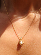 Load image into Gallery viewer, Opal Pendant &amp; Cable Chain - 14K Yellow Gold Estate