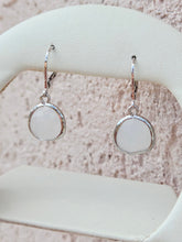 Load image into Gallery viewer, White Snow - Mini Teardrop Gemstone Leverback