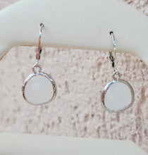 Load image into Gallery viewer, White Snow - Mini Teardrop Gemstone Leverback