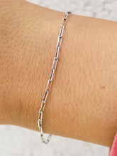 Load image into Gallery viewer, 7 inch Dainty Paperclip Bracelet - Sterling Silver