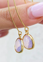 Load image into Gallery viewer, Violet Opal - Gemstone Threader Earring