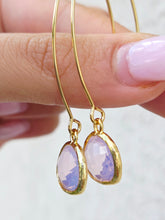 Load image into Gallery viewer, Violet Opal - Gemstone Threader Earring