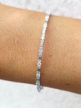 Load image into Gallery viewer, Diamond Flex Bangle Bracelet .76 Carats - 14K White Gold