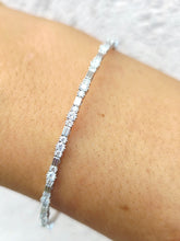 Load image into Gallery viewer, Diamond Flex Bangle Bracelet .76 Carats - 14K White Gold