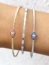 Load image into Gallery viewer, Diamond Flex Bangle Bracelet .76 Carats - 14K White Gold
