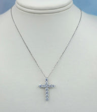 Load image into Gallery viewer, Moissanite Cross Necklace - Sterling Silver