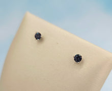 Load image into Gallery viewer, Alexandrite Stud Earrings with Screw Back - 14K White Gold - Marie's Custom Design