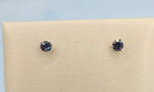 Load image into Gallery viewer, Alexandrite Stud Earrings with Screw Back - 14K White Gold - Marie's Custom Design