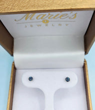 Load image into Gallery viewer, Alexandrite Stud Earrings with Screw Back - 14K White Gold - Marie's Custom Design