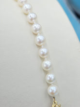 Load image into Gallery viewer, 7mm Cultured Strand of Pearls Necklace - 14K Yellow Gold
