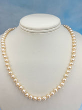 Load image into Gallery viewer, 17" Strand of Champagne Pearls Necklace - German Silver Clasp - Estate