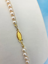 Load image into Gallery viewer, 17" Strand of Champagne Pearls Necklace - German Silver Clasp - Estate