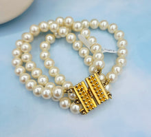 Load image into Gallery viewer, Multi Strand Pearl Bracelet - Vintage
