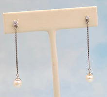 Load image into Gallery viewer, White Gold Pearl Drops - 14K Gold