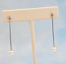 Load image into Gallery viewer, White Gold Pearl Drops - 14K Gold