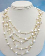 Load image into Gallery viewer, Multi Strand Fresh Water Pearl Necklace