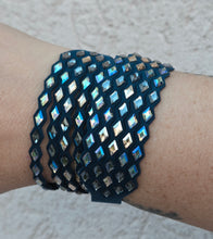 Load image into Gallery viewer, Navy Swarovski Wrap Bracelet