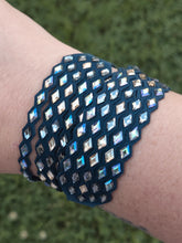 Load image into Gallery viewer, Navy Swarovski Wrap Bracelet