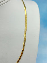 Load image into Gallery viewer, Flat Herringbone Necklace - Gold Plated Sterling Silver