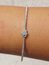 Load image into Gallery viewer, Diamond Hamsa Flex Bangle Bracelet - 14K White Gold