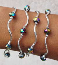 Load image into Gallery viewer, Harlequin Crystal Wavy Stretch Bracelet