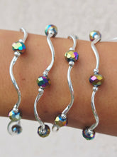 Load image into Gallery viewer, Harlequin Crystal Wavy Stretch Bracelet