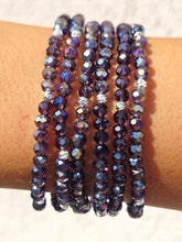 Load image into Gallery viewer, Amethyst AB with Silver Accents - Crystal Stacker