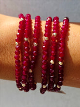 Load image into Gallery viewer, Maroon with Gold Accents - Crystal Stacker