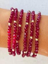 Load image into Gallery viewer, Maroon with Gold Accents - Crystal Stacker
