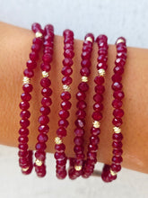 Load image into Gallery viewer, Maroon with Gold Accents - Crystal Stacker