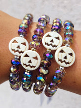 Load image into Gallery viewer, Howlite Pumpkin on Autumn Aurora Crystal Beaded Bracelet - Elena Michele