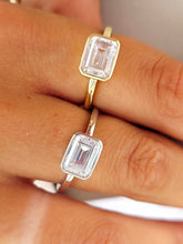 Load image into Gallery viewer, Silver East West Mini Cushion Ring- Chloe &amp; Lois