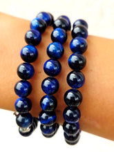 Load image into Gallery viewer, "Perseverance" Lapis Tiger Eye Stacker - TJazelle