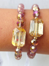 Load image into Gallery viewer, Twilight Truffle Crystal on Strawberry Quartz Beaded Bracelet - Elena Michele