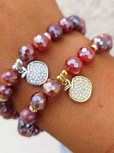 Load image into Gallery viewer, Apple on Mystic Red Agate Beaded Bracelet - Elena Michele