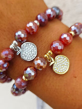 Load image into Gallery viewer, Apple on Mystic Red Agate Beaded Bracelet - Elena Michele